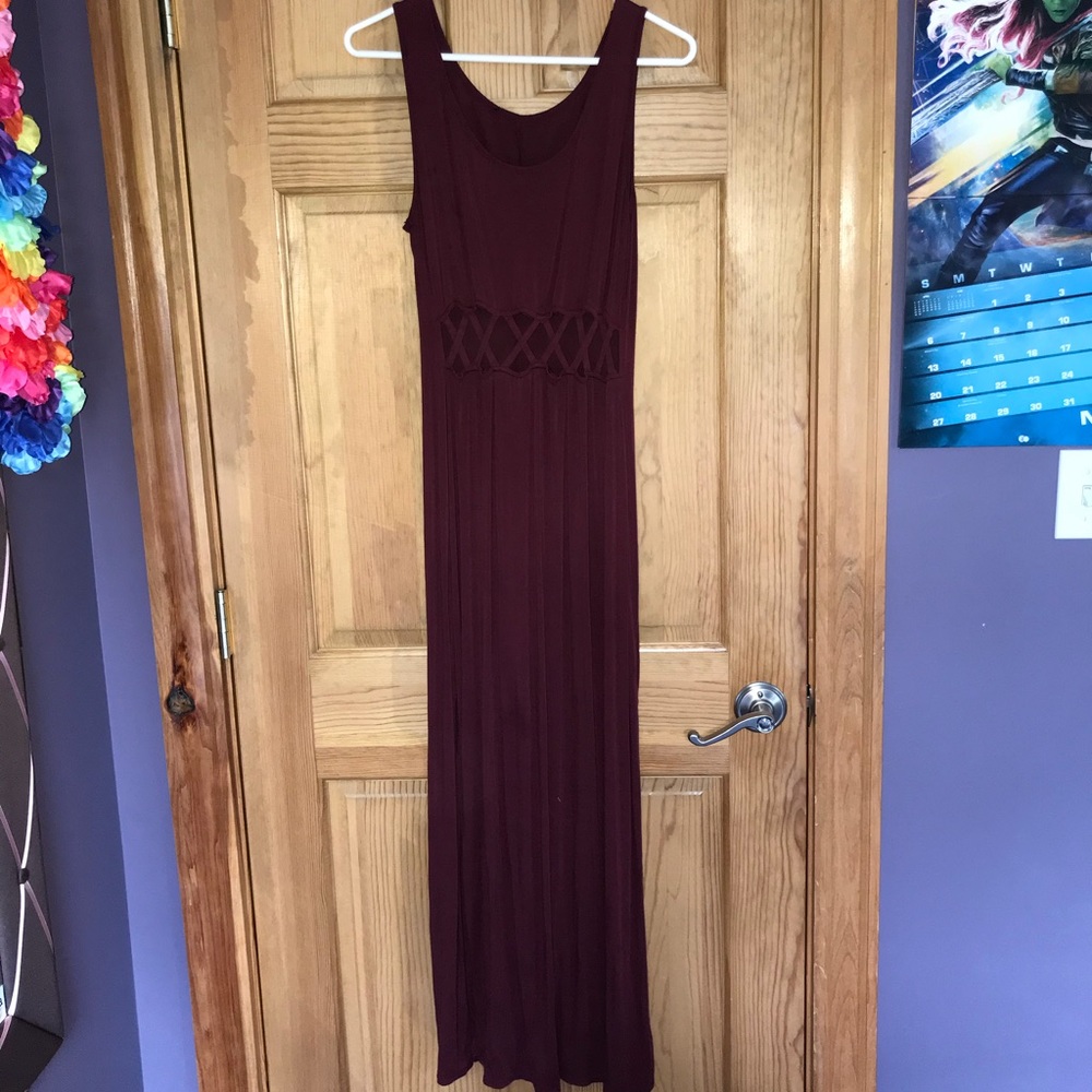 Maroon Maxi Dress